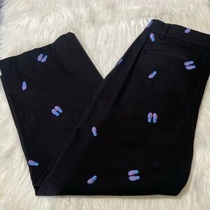 Black Pants with Embroidered Details